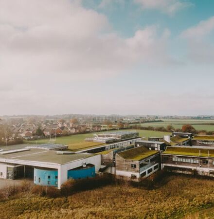 Whitecross Hereford High School - aerial view of school